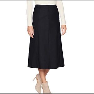 Talbots Black Italian Flannel Wool Riding Skirt